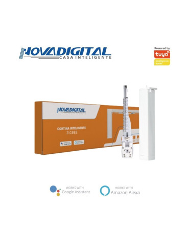 Cortina Inteligente Zigbee Nova Digital Branca