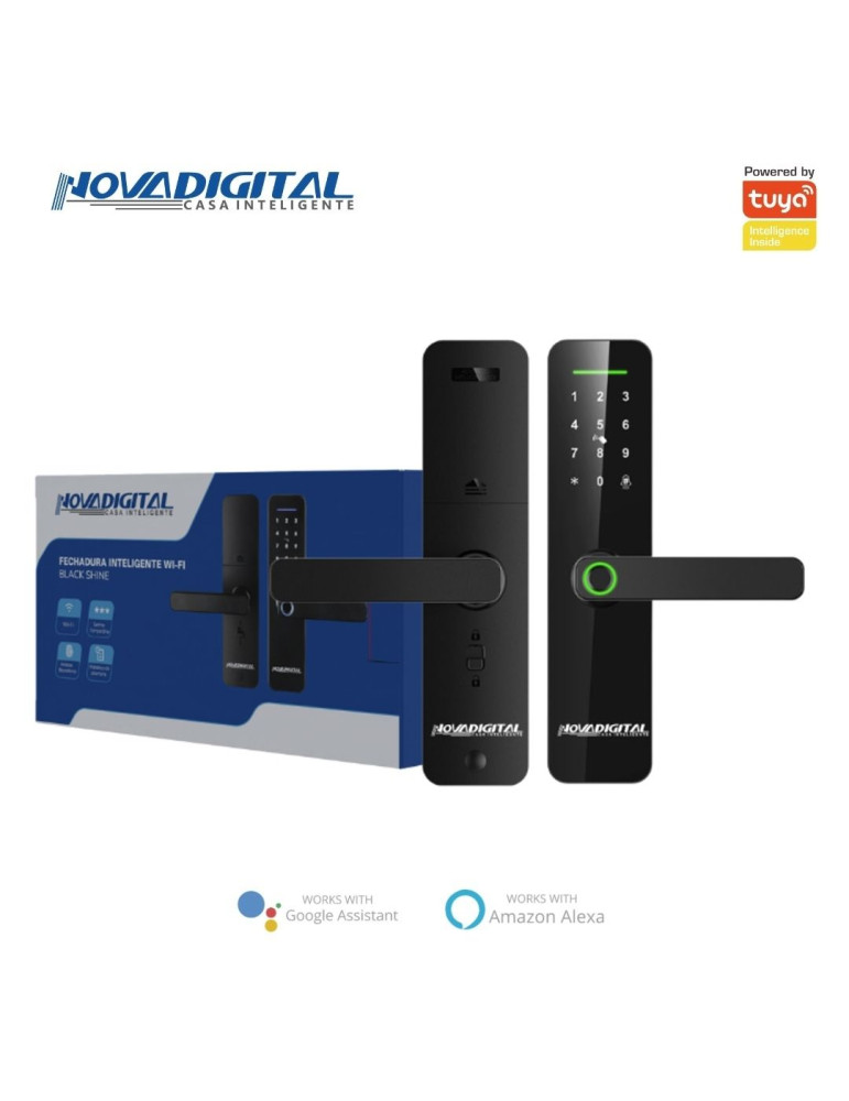 Fechadura Inteligente WI-FI Black Shine Nova Digital