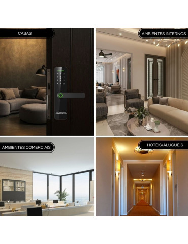 Fechadura Inteligente WI-FI Black Shine Nova Digital