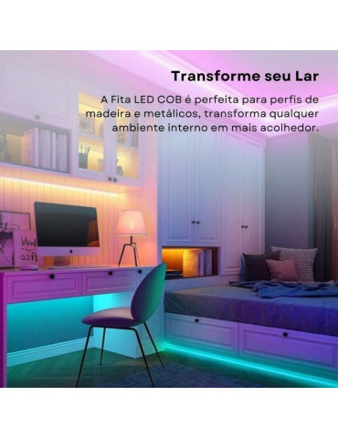 Kit Fita Led Cob RGB Wi-fi 5 Metros Nova Digital