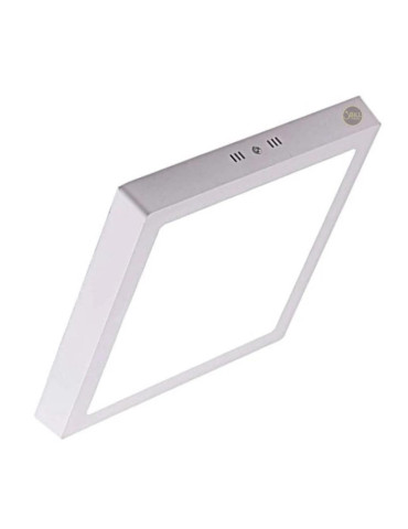 Plafon de Led 18w Quadrado de Sobrepor Branco Quente 3000k CTB