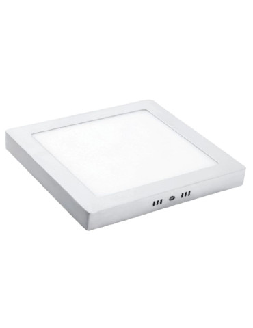 Plafon de Led 18w Quadrado de Sobrepor Branco Quente 3000k CTB