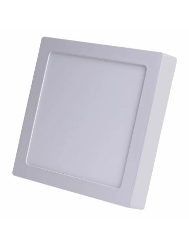 Plafon de Led 18w Quadrado de Sobrepor Branco Quente 3000k CTB