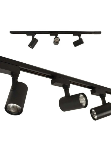 Kit 3 Spots Led 7w 6500k Branco Frio + 1 Trilho Eletrificado 1M