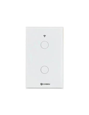Interruptor Touch Inteligente 2 Botões Wi-fi Coibeu Branco - 4x2