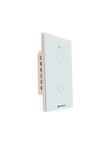 Interruptor Touch Inteligente 2 Botões Wi-fi Coibeu Branco - 4x2
