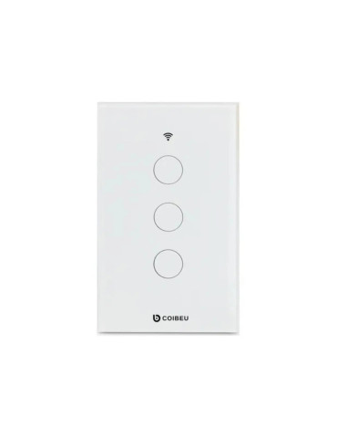 Interruptor Touch Inteligente 3 Botões Wi-fi Coibeu Branco - 4x2