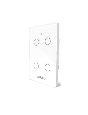 Interruptor Touch Inteligente 4 Botões Wi-fi Coibeu Branco - 4x2
