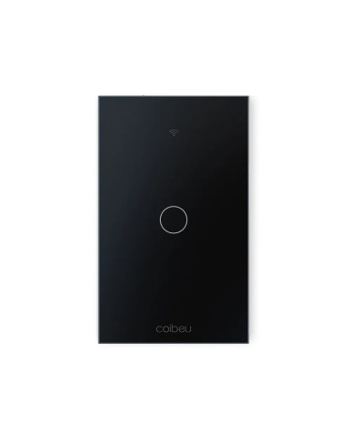 Interruptor Touch Inteligente 1 Botão Wi-fi Coibeu Preto - 4x2
