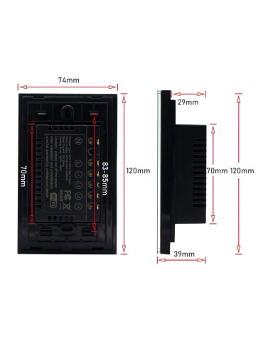 Interruptor Touch Inteligente 1 Botão Wi-fi Coibeu Preto - 4x2