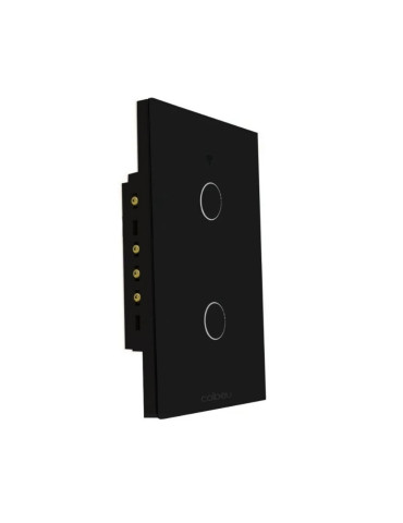 Interruptor Touch Inteligente 2 Botões Wi-fi Coibeu Preto - 4x2