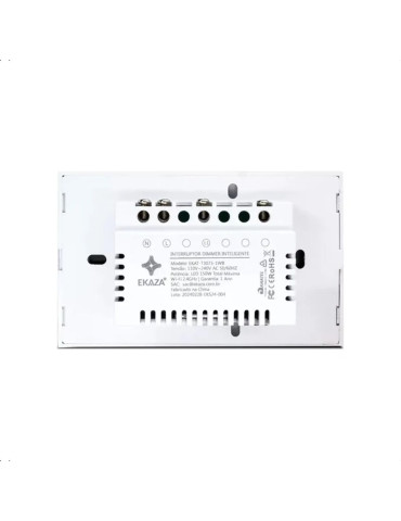 Interruptor Inteligente Touch Dimmer Wi-Fi 1 Canal Ekaza Branco - 4x2
