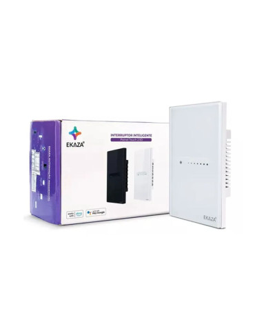 Interruptor Inteligente Touch Dimmer Wi-Fi 1 Canal Ekaza Branco - 4x2