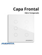 Capa Espelho Frontal Interruptor Touch 6 Botões Branco/Preto Nova Digital 4x4