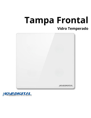 Tampa Espelho Frontal Cega Branco/Preto Nova Digital 4x4