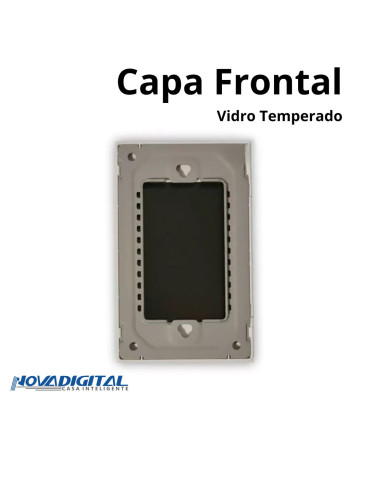 Capa Espelho Frontal Interruptor Touch 4 Botões Branco e Preto Nova Digital 4x2