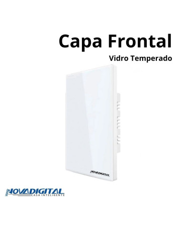 Capa Espelho Frontal Interruptor Cega Branco e Preto Nova Digital 4x2