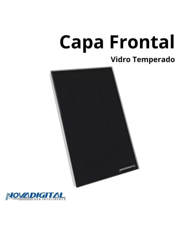 Capa Espelho Frontal Interruptor Cega Branco e Preto Nova Digital 4x2