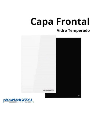 Capa Espelho Frontal Interruptor Cega Branco e Preto Nova Digital 4x2