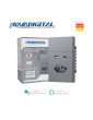Interruptor Inteligente 1 Botão Com Tomada USB-C Físico Zigbee Safira Nova Digital Full Press Cinza e Branco - 4x2