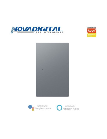 Interruptor Inteligente 1 Botão Físico Zigbee Safira Nova Digital Full Switch Cinza - 4x2