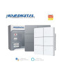 Interruptor Inteligente 6 Botões Físico Zigbee Safira Nova Digital Full Press Cinza e Branco - 4x4