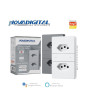 Tomada Dupla Inteligente Zigbee Full Press Safira 10A e 20A Cinza e Branco Nova Digital 4x2