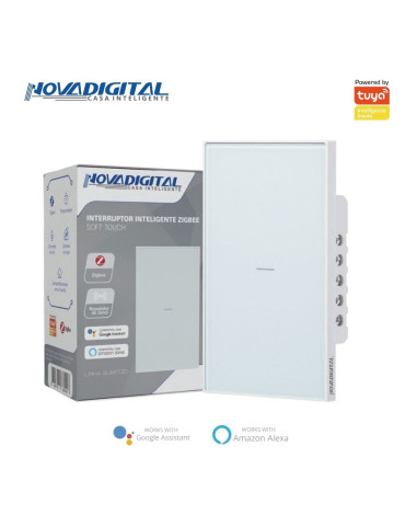 Interruptor Inteligente 1 Botão Soft Touch Quartzo Zigbee Nova Digital 4x2