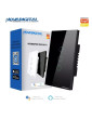 Interruptor Inteligente Touch Wi-Fi 3 Botões Lite Preto Nova Digital - 4x2