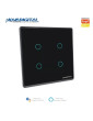 Interruptor Inteligente Touch Wi-Fi 4 Botões Lite Preto Nova Digital - 4x4