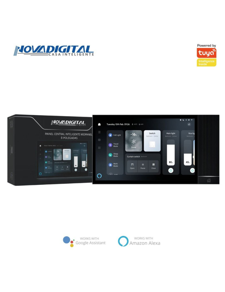Painel Central Inteligente MidPanel 8 Polegadas Nova Digital