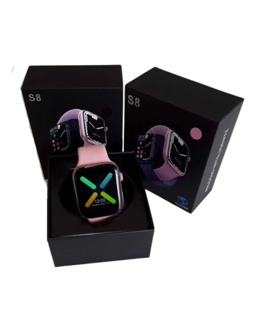 Smartwatch Relógio Inteligente S8 Pro 2024 Preto/Rosa khostar