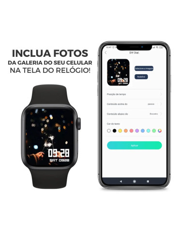 Smartwatch Relógio Inteligente S8 Pro 2024 Preto/Rosa khostar