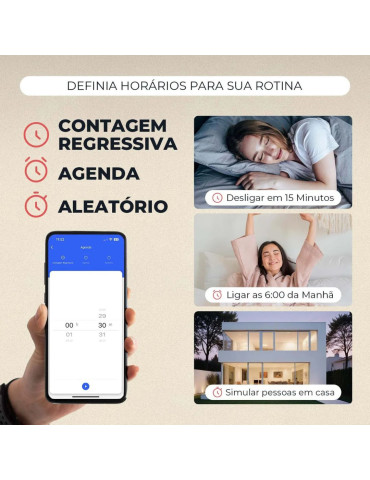 Interruptor Mini Módulo Wi-fi Paralelo Bluetooth 2 Canais Ekaza Alexa e Google
