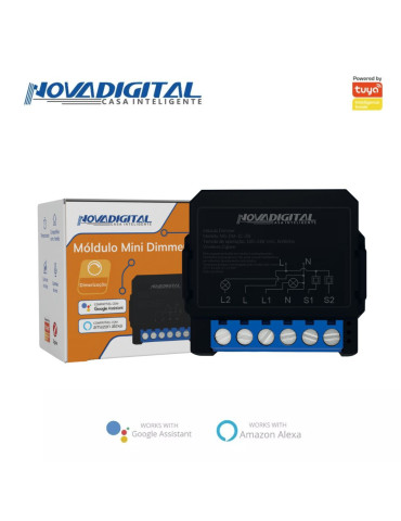 Relé Mini Zigbee Dimmer 1 Canal Nova Digital Tuya