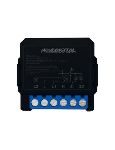Relé Mini Zigbee Dimmer 1 Canal Nova Digital Tuya