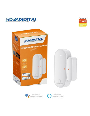 Sensor de portas e janelas zigbee nova digital