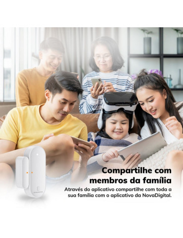 Sensor de portas e janelas zigbee nova digital