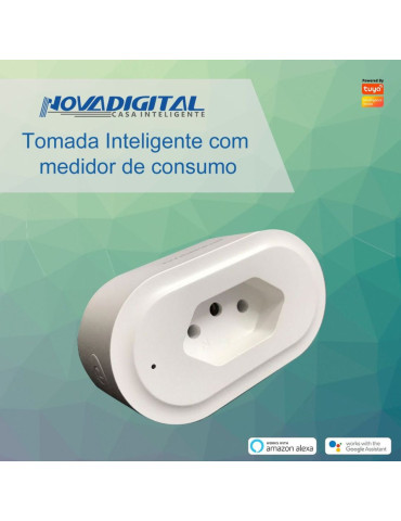 Tomada Plug Inteligente Wi-fi 10a Nova Digital Google e Alexa