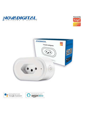 Tomada Plug Inteligente Wi-fi 10a Nova Digital Google e Alexa
