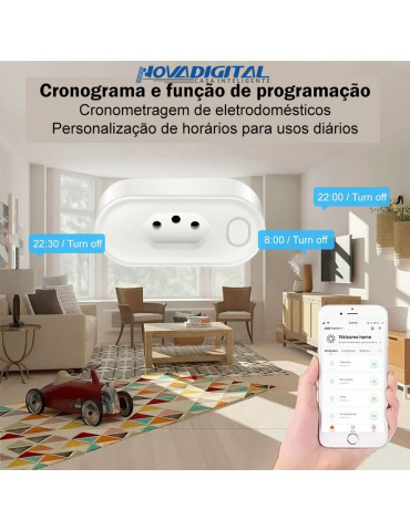 Tomada Inteligente Wifi 20a Pro Max Nova Digital