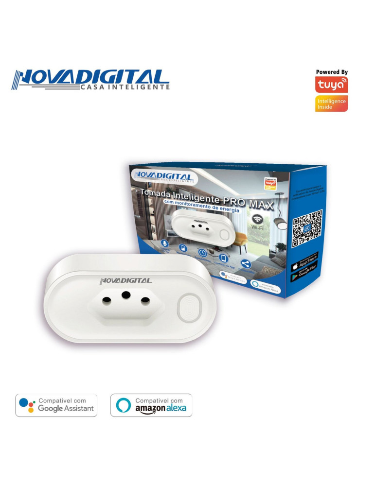 Tomada Inteligente Wifi 20a Pro Max Nova Digital