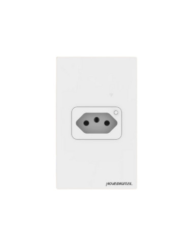 Tomada Inteligente de Embutir 20A Wi-fi Preto/Branco Nova Digital 4x2