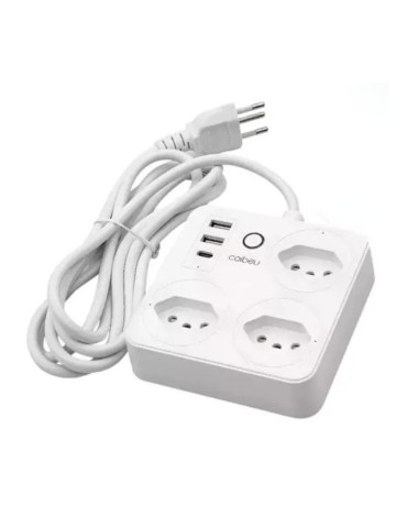 Régua de Tomada Extensões Inteligente Wi-FI com USB-C Coibeu Branco